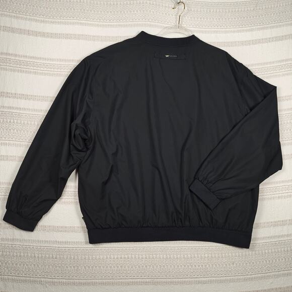 Wedge Men’s Reversible Golf Windbreaker Jacket Black Tan Athletic XXL Used - Picture 2 of 10